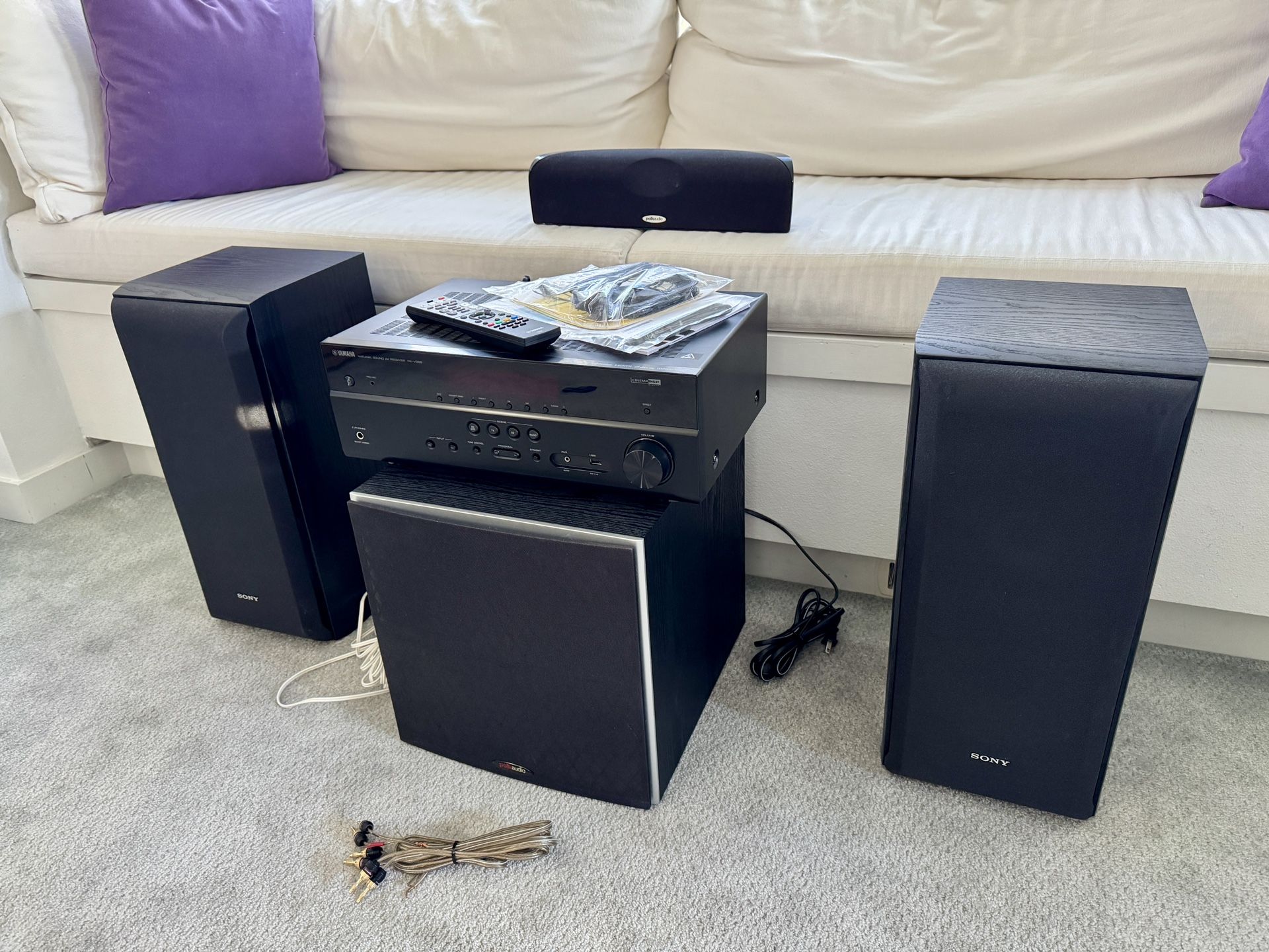 Yamaha 4K 5.1 Stereo Receiver + 3.1 Surround Speaker Setup