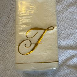 Wedding “F” Initial Napkins 