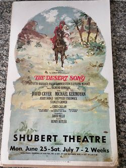 The Dessert Song Window Card Shubert Theatre 
