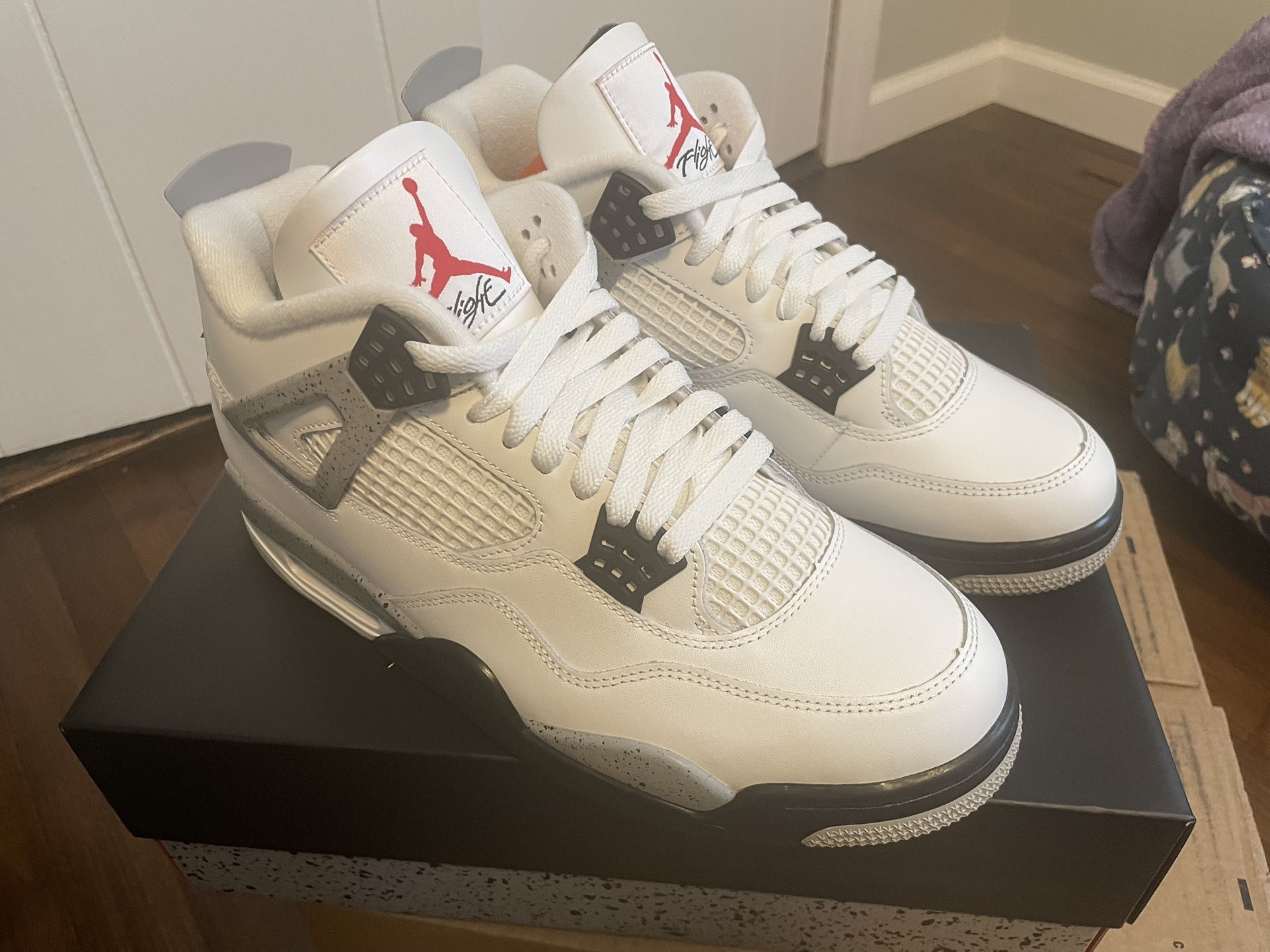 Size 10 - Men’s Air Jordan 4 Retro OG White Cement 2025 - FV5029-100