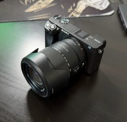 Sony a6400 with Sony 18-135 f3.5-5.6 and Sony 11mm f1.8. Tons of batteries!