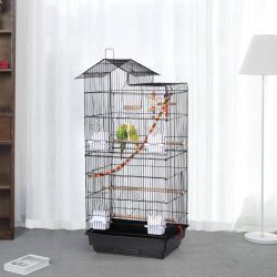 39-inch Roof Top Large Flight Parrot Bird Cage for Small Quaker Parrot Cockatiel Sun Parakeet Green Cheek Conure Budgie Finch Lovebird Canary Pet Bird