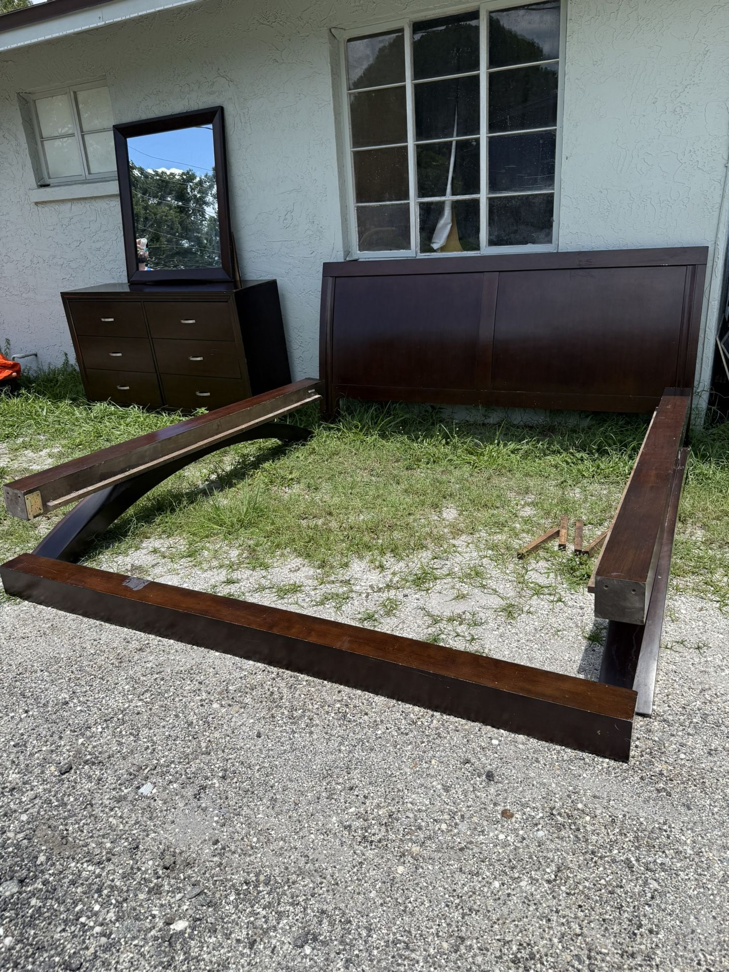 King Bed Frame Solid Wood