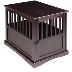Dark Espresso Wood Decorative Pet Crate 🐾