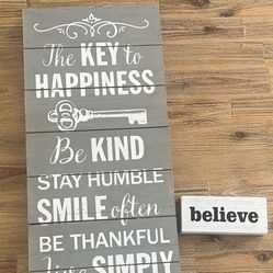 Wood Wall Art. 2 Pcs 