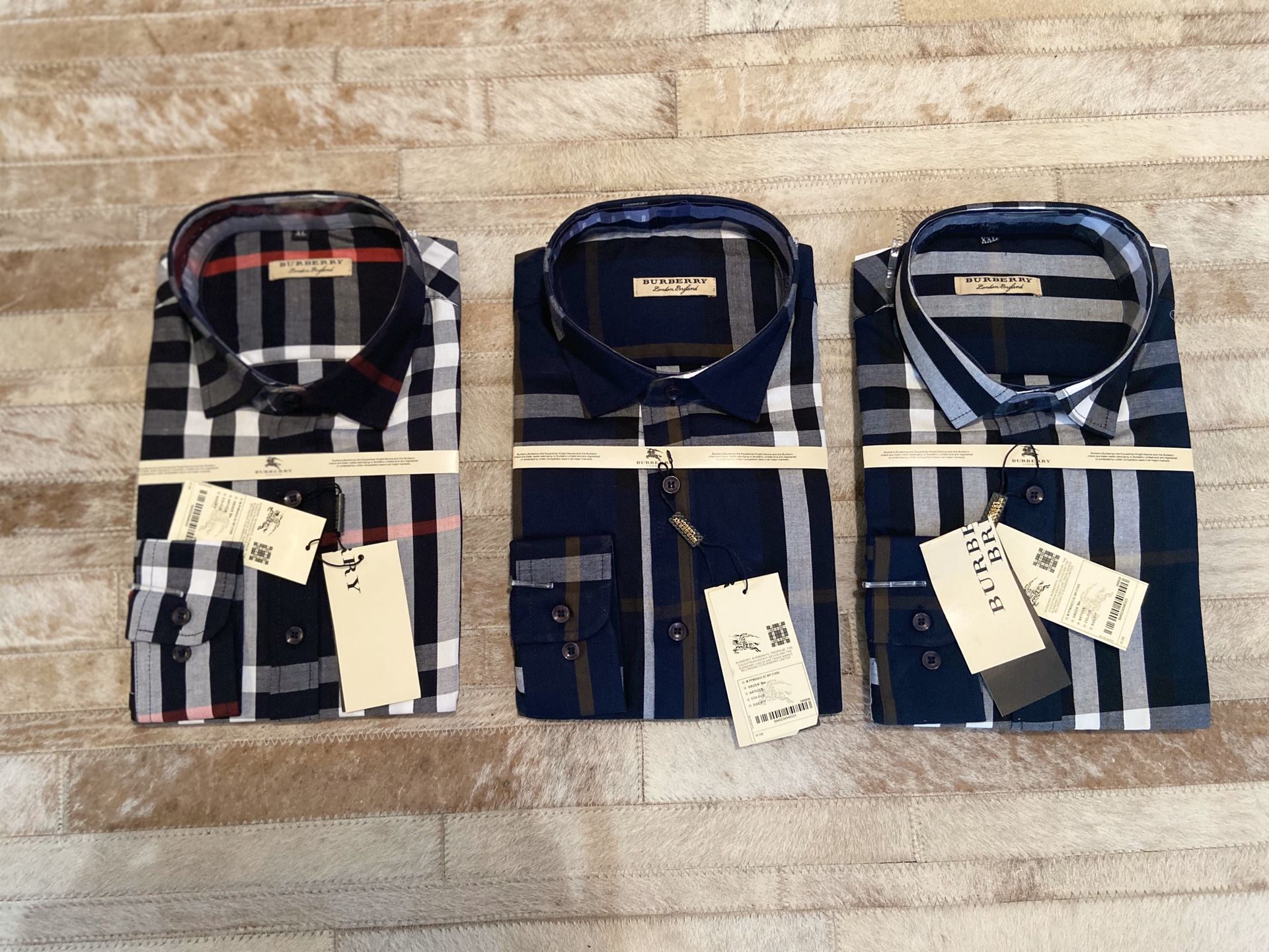 New men’s Burberry dress shirts small to 2xl