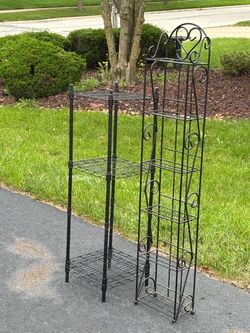 2 nice metal storage shelves