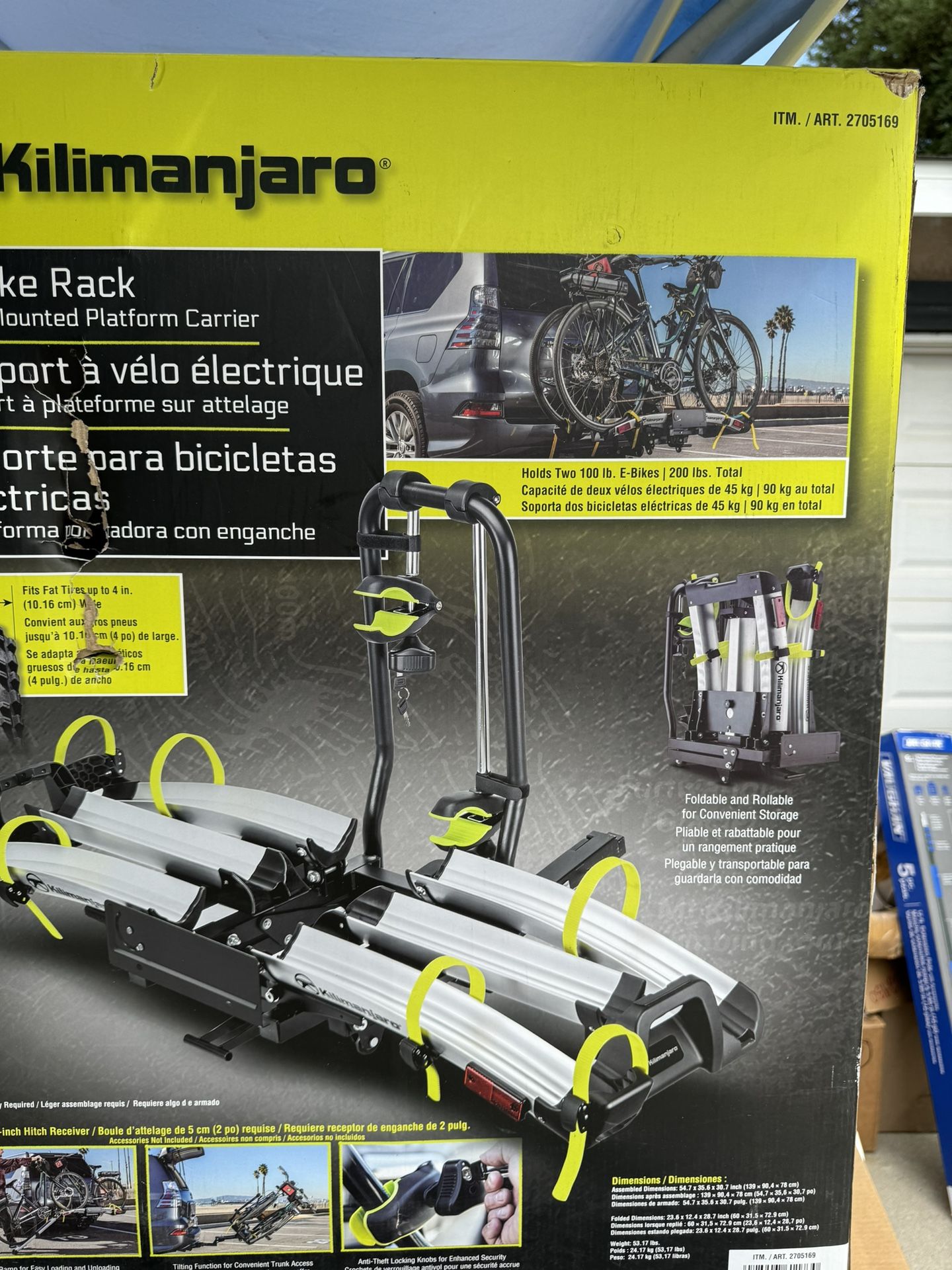E Bike CARRIER KILIMANJARO HITCH MOUNTED