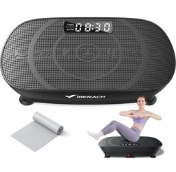 MERACH 2398 Vibration Plate Fitness Exercise Machine Bluetooth & Silicone Pedal