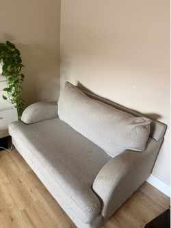 Modern Beige Loveseat Couch – Excellent Condition