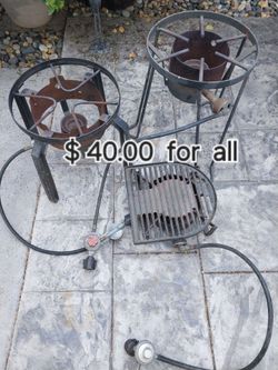 Set of 3 Outdoor Propane Burner Stove Stand