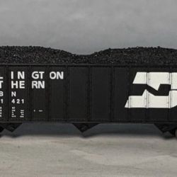 N Scale Atlas Burlington Northern 90 Ton Hopper With Coal Load BN521421 Train