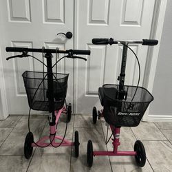 $60 Each Pink Knee scooter Adjustable & Foldable 
