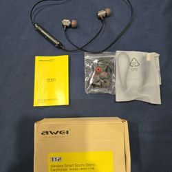 Awei T12 Wireless Bluetooth Earphones.  NEW
