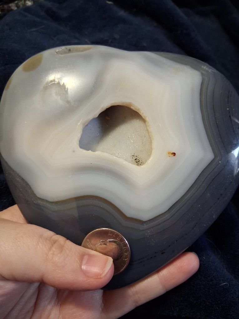 Large Druzy Agate Heart