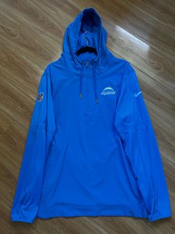 Men’s Nike LA Chargers Sideline Half-Zip Hoodie Size Medium - Powder Blue