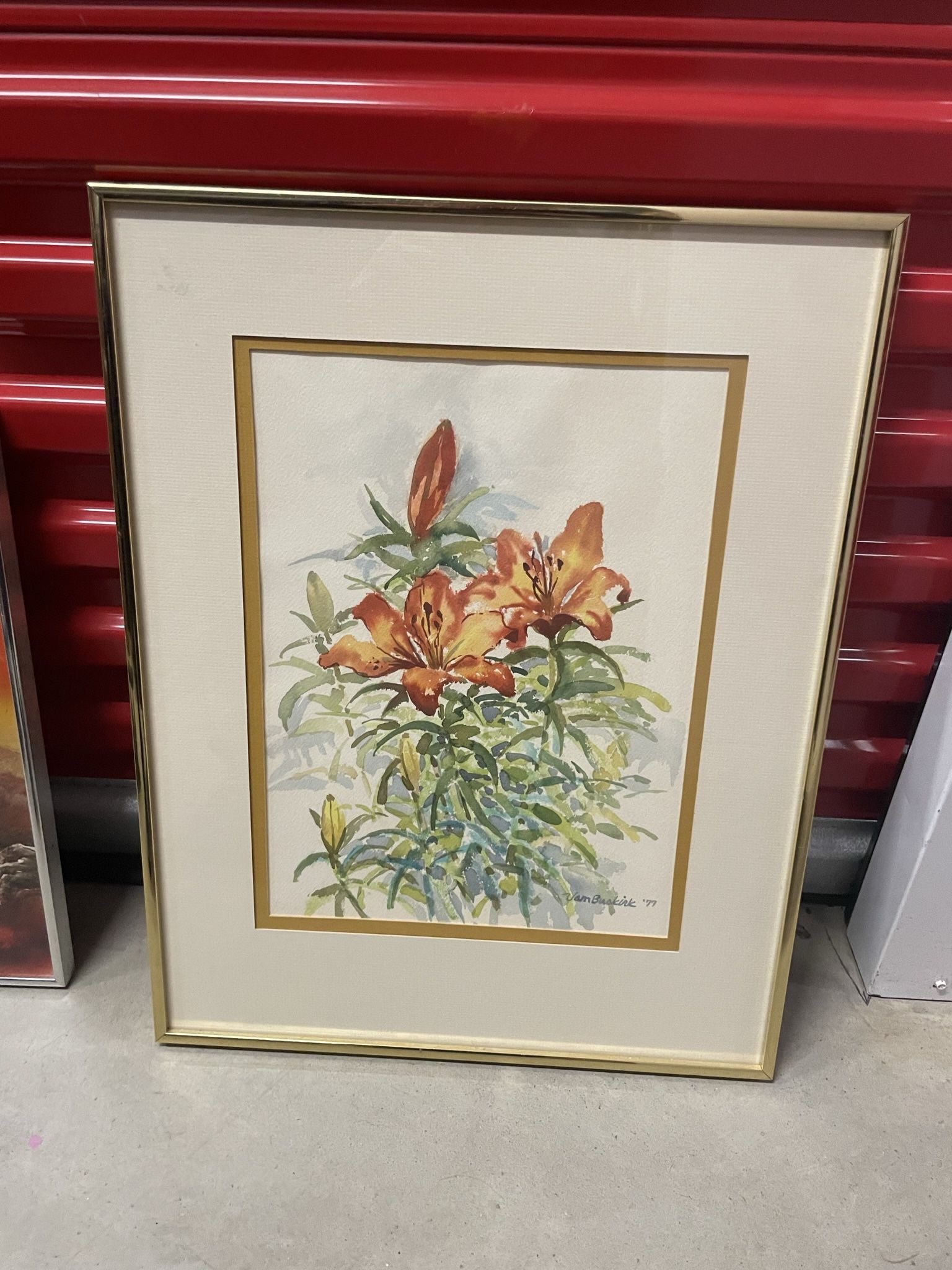 Original Joyce Olsen Listed Artist Floral Watercolor Painting