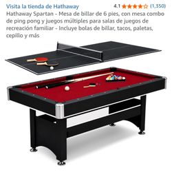 Hathaway Spartan- 6ft Pool & Tennis Table 2 in 1