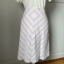 Banana Republic Pink/Purple Chevron Pattern A-Line Skirt Size 0