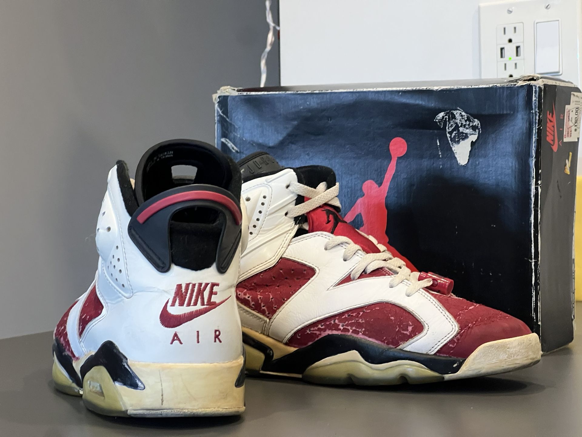 1991 Jordan 6s Carmine