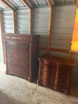 Cherry Wood Dresser and Nightstand Set Can deliver for a small fee!
