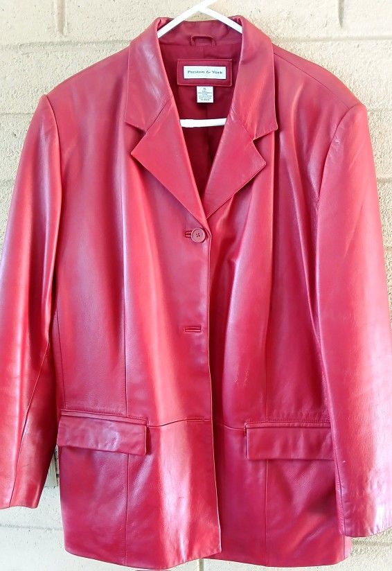 Women's Preston And York Lambskin Leather Coat XL