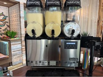 Two Narvon Summit NSSM3 commercial 3-bowl frozen drink machine
