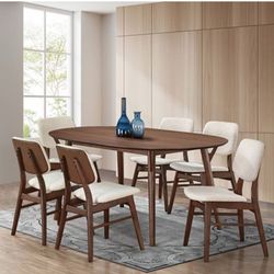 New Mcm Table And 6 Chairs / Free Delivery