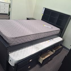 Twin/Twin Bedset W/3 Storage Drawers & Shelf(Mattress Included:$739)