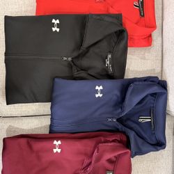 Lot of 4 Under Armour Men's UA Command Warm-Up Full-Zip Jackets