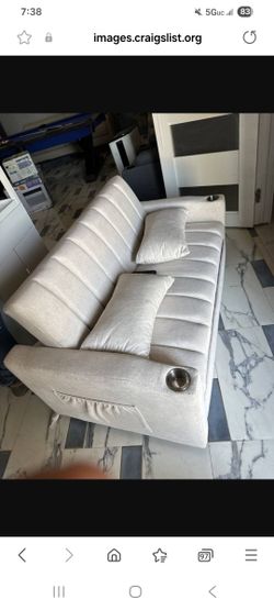 New Never Used White Pull Out Couch