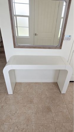 TOV Hump White Console Table Entryway Table