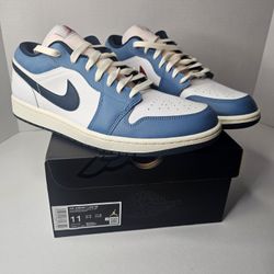 Men's Jordan 1 Low SE "Motion" White/Armory Navy-Aegean Storm (HM3711 144)