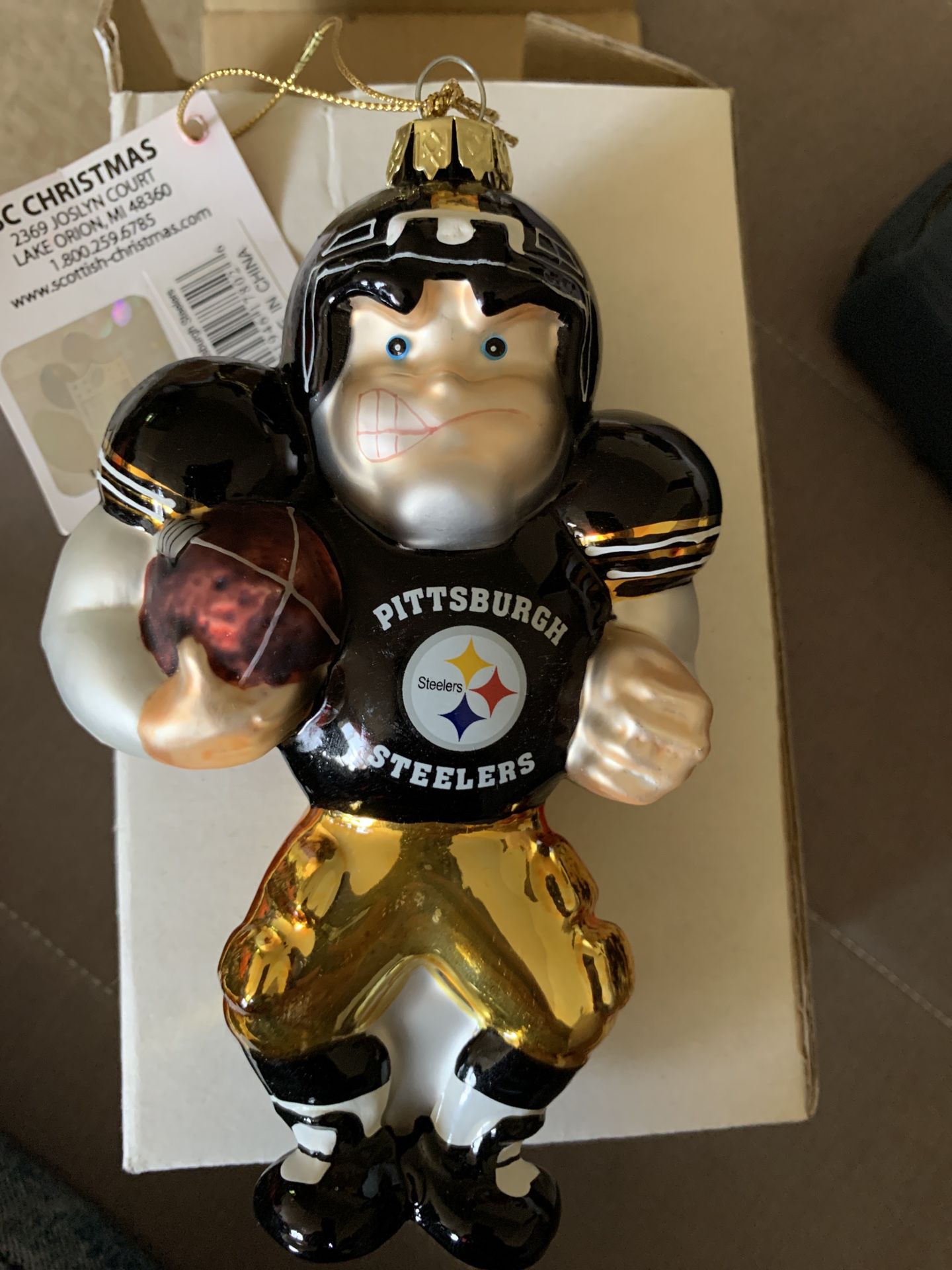 Pittsburgh steelers Christmas Ornaments new in box