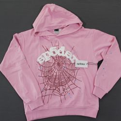Sp5der OG Web Pink Hoodie Size Medium
