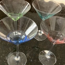 Martini Or Wine Glasses, $5. For All 4 Glasses.