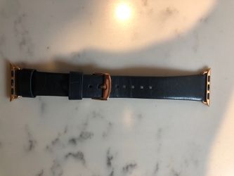 Genuine leather navy Apple Watch band 38mm small