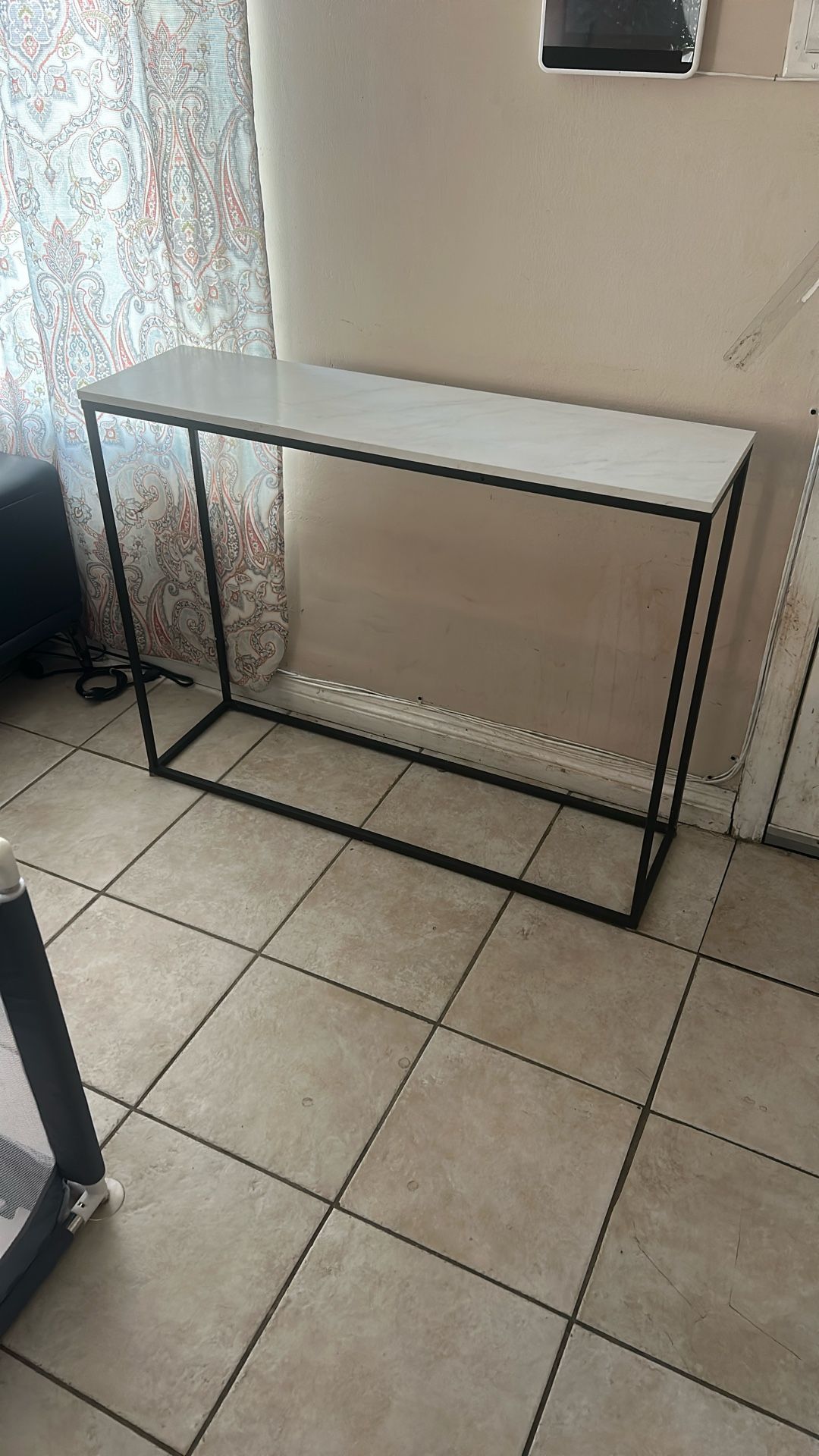 Faux Marble Console Table