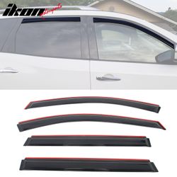 Fits 2013-2020 Nissan Pathfinder 4PC Side Window Visor Acrylic Deflectors- In-Channel