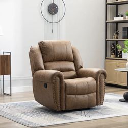 Oversize Brown Manual Recliner