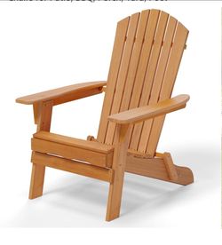 New Folding Adirondack Chair, Wood Adirondack Chairs for Outdoor, Foldable Fire Pit Chairs for Patio