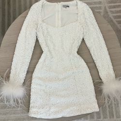 Fashion nova white mini dress