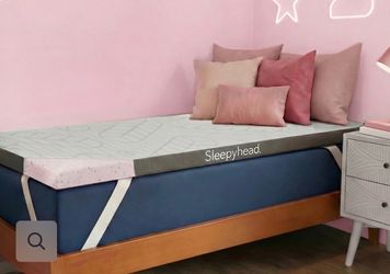 Twin XL Sleepy Head 3” Super Topper & Pottery Barn Twin Smart Head Board