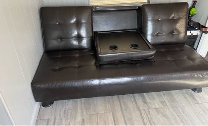 Leather futon 4x6