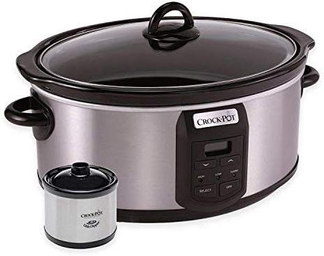 Crock-Pot 7 Quart Programmable Slow Cooker with Little Dipper Warmer