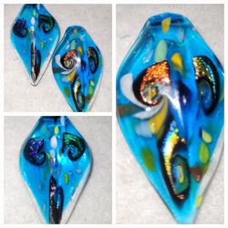 Your Choice Dichroic Hand Blown Art Glass Pendants
