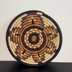 2 African woven baskets