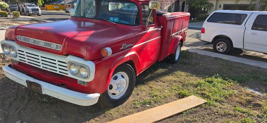 1959 ford bucket truck 350