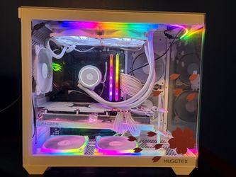 Custom White Gaming/Streaming PC - Ryzen 7 5800X / RX 7800 XT Sakura Edition