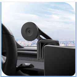 Spigen TapLock Adhesive-Free MagSafe Tesla Phone Mount for Model Y Juniper 2025/26 & Model 3/Y/S/X - for iPhones with MagSafe & Pixelsnap [Not Compati